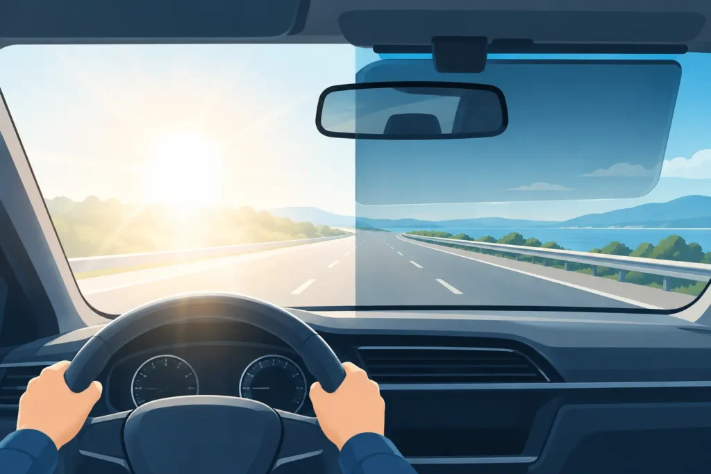 How to Reduce Windshield Glare While Driving