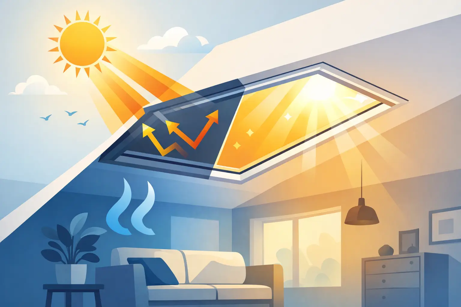 Solar Film for Skylights Keeps Rooms Cooler