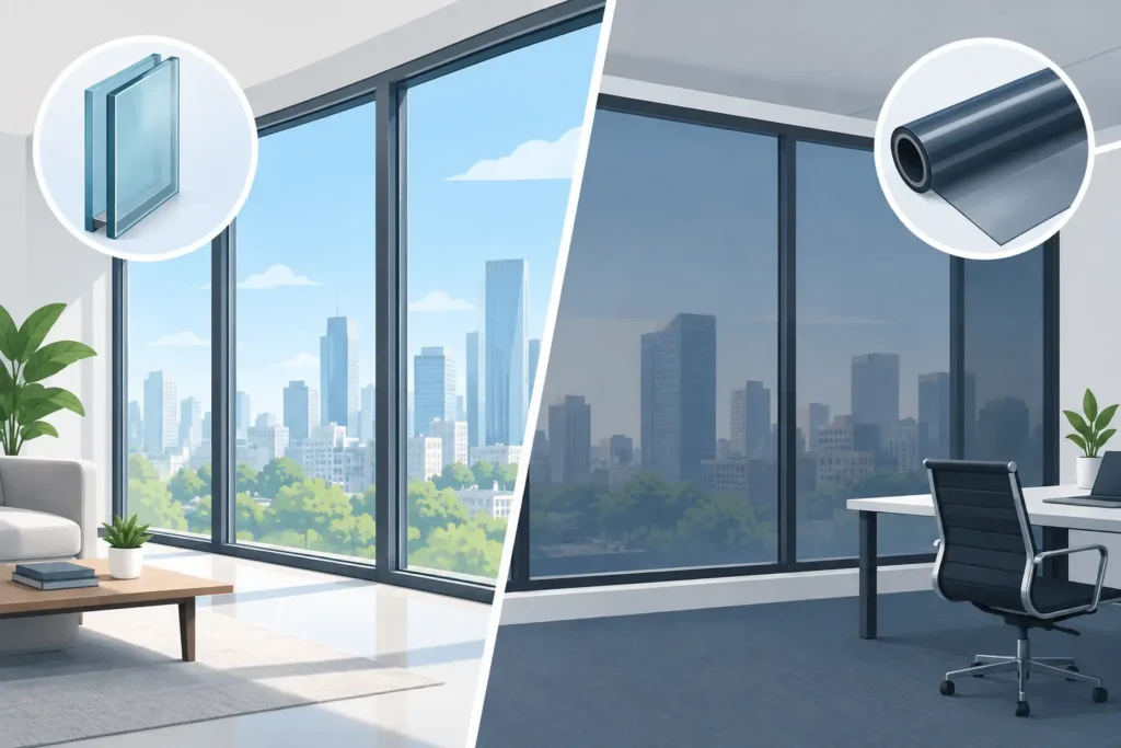 Glazing Versus Film for Homes and Offices