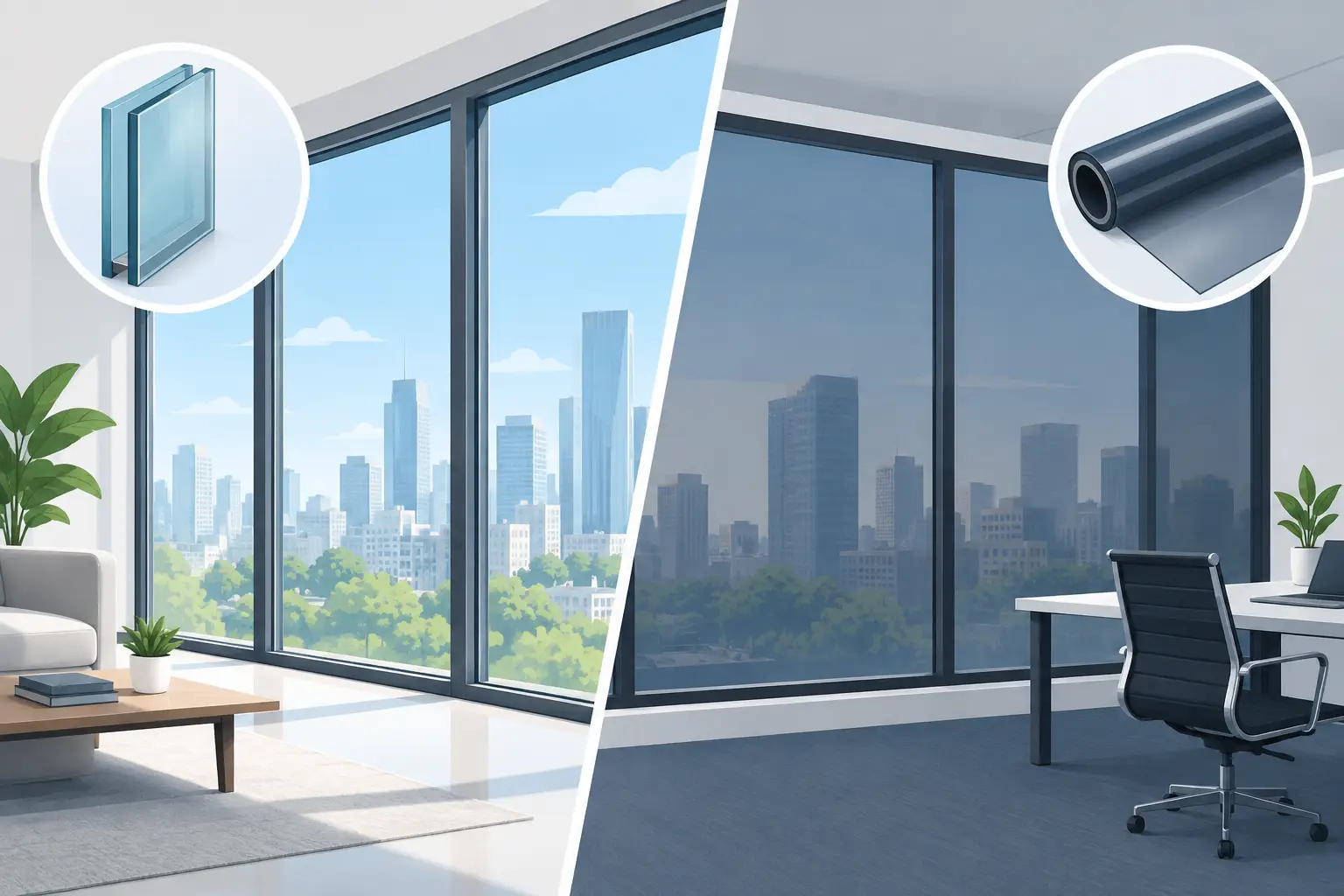 Glazing Versus Film for Homes and Offices