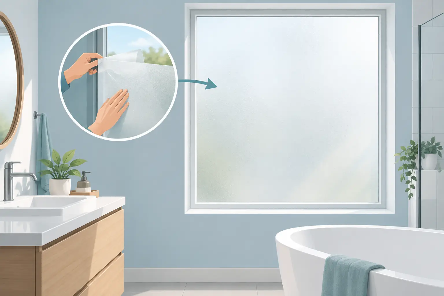How to Frost Bathroom Windows for Privacy